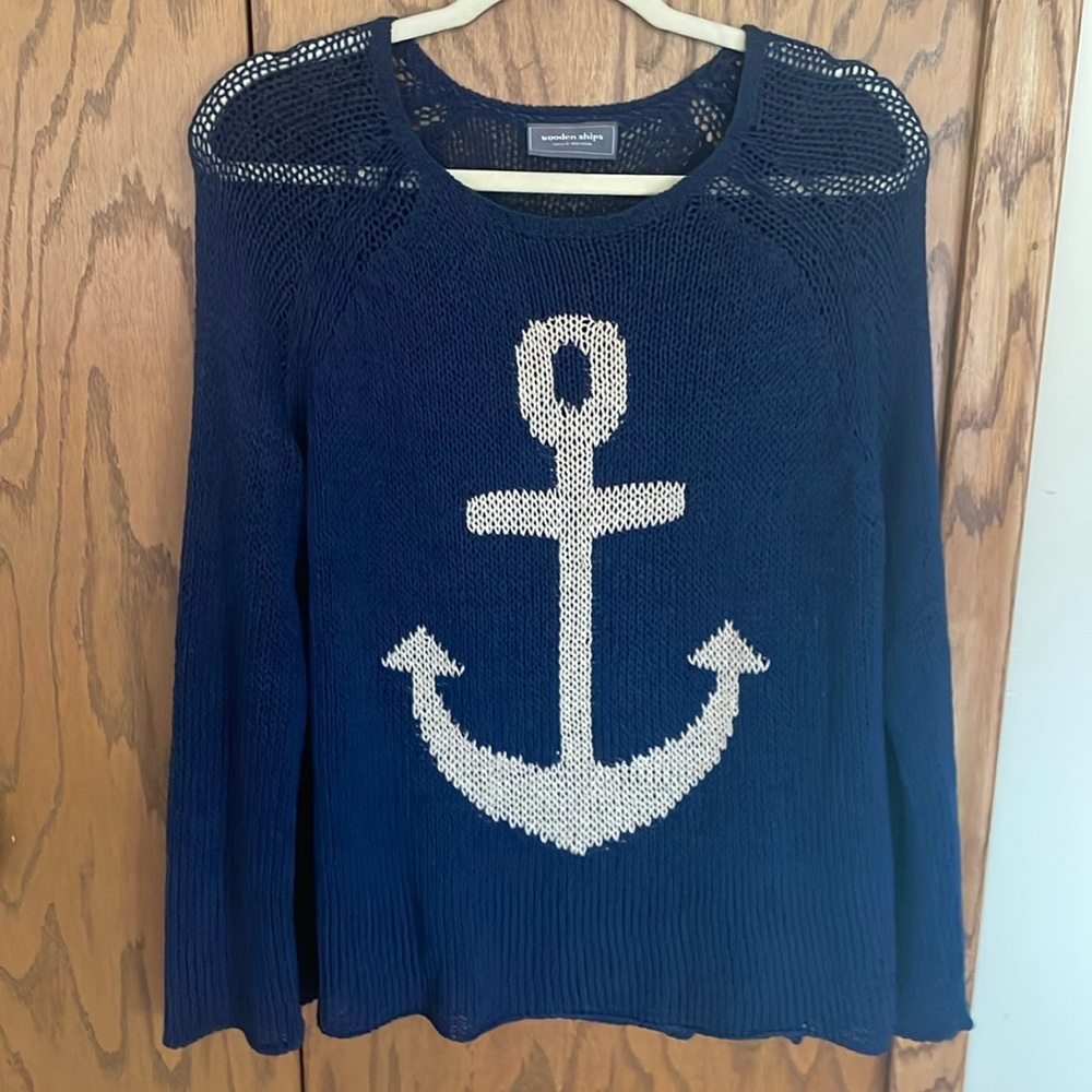 Wooden Ships Anchor Knit Sweater - M/L